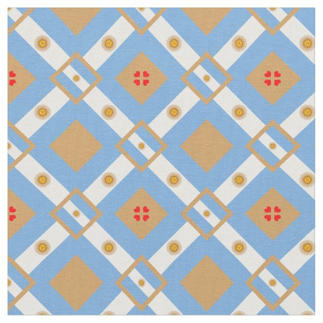 Argentinien Flag & Argentina Trendy Fabric mode Stoff (Nahaufnahme)