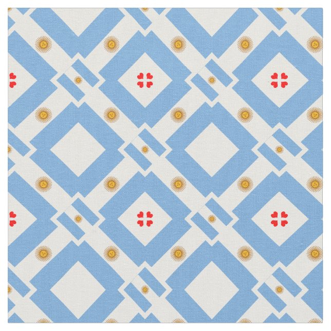 Argentinien Flag & Argentina Trendy Fabric mode Stoff (Nahaufnahme)