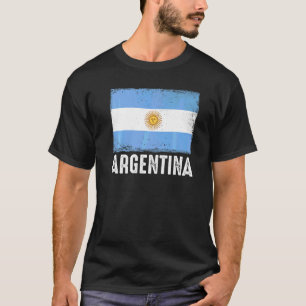 Argentinien Flag Football Vintage Fan Fußballmanns T-Shirt
