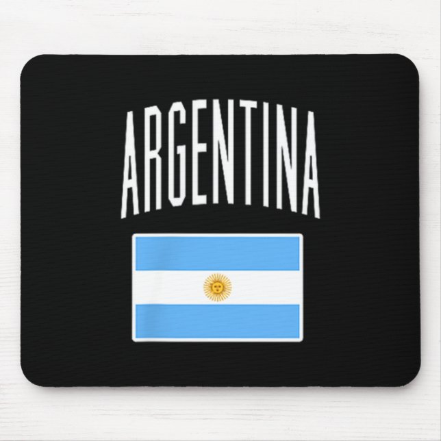 Argentinien-Flagge argentinischer Fußball-Fan Männ Mousepad (Vorne)