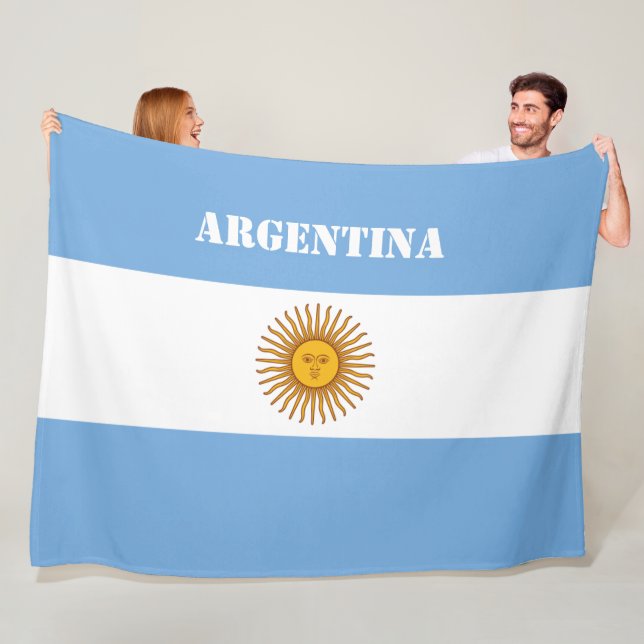 Argentinien-Flagge argentinischer Fußball  Fleecedecke (Beispiel)