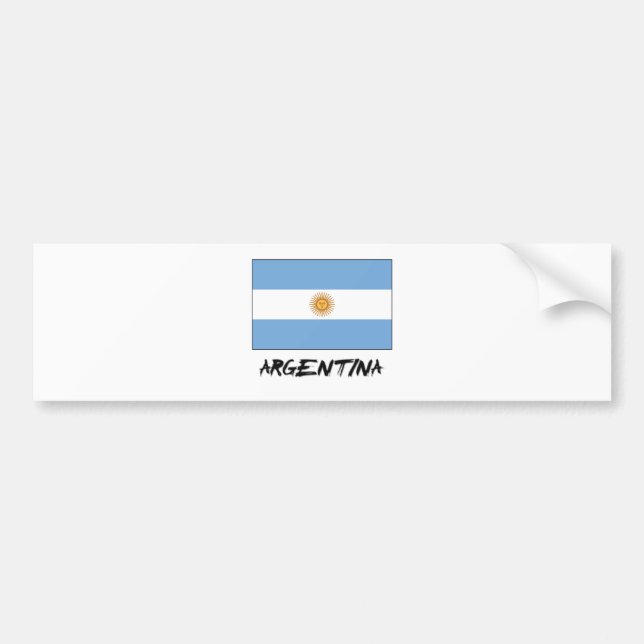 Argentinien-Flagge Autoaufkleber (Vorne)