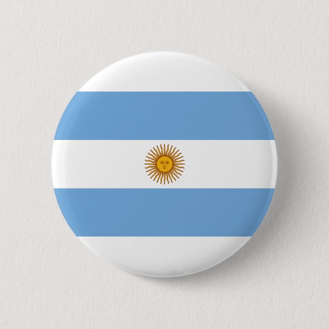 Argentinien-Flagge Button (Vorderseite)