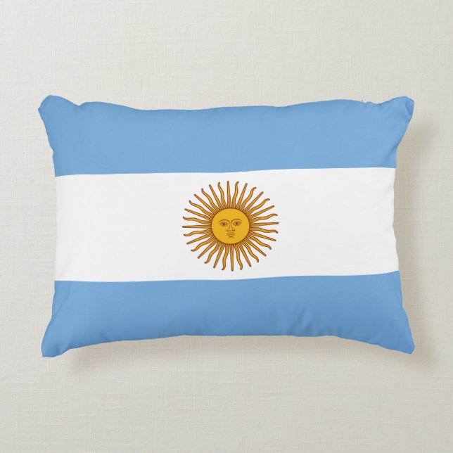 Argentinien-Flagge Dekokissen (Vorderseite)