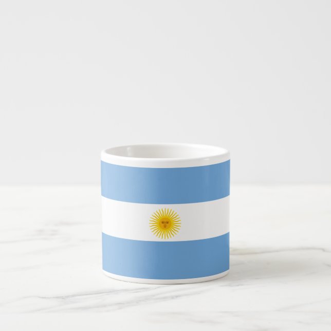 Argentinien-Flagge Espressotasse (Vorderseite)