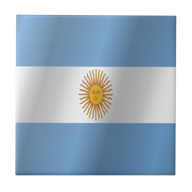 Argentinien-Flagge Fliese (Vorderseite)