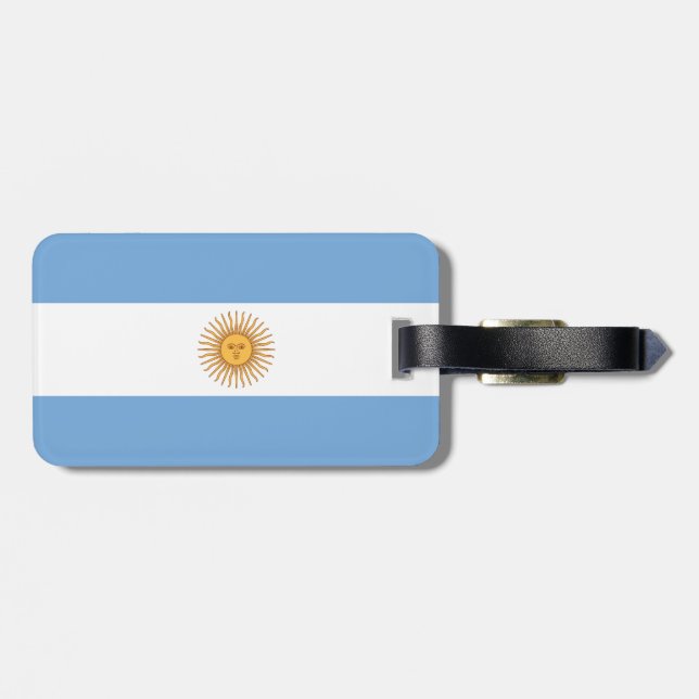 Argentinien-Flagge Gepäckanhänger (Rückseite horizontal)