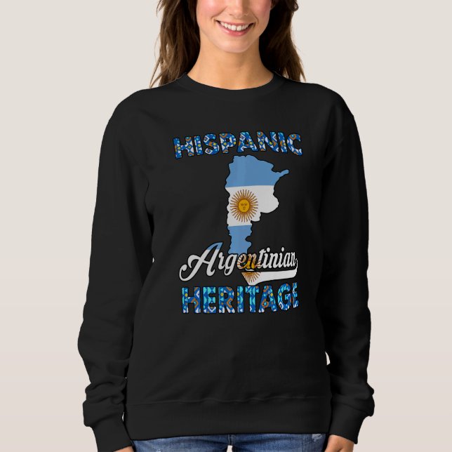 Argentinien-Flagge Hispanisches Erbe Argentinische Sweatshirt (Vorderseite)