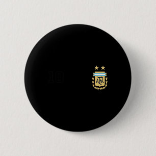 Argentinien-Flagge-Jersey Vintage-Fußball-Trikot Button