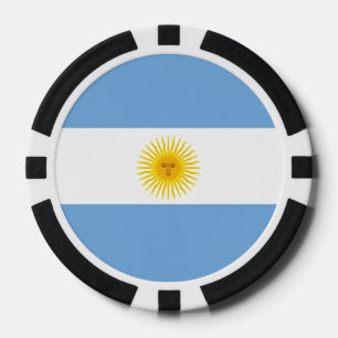 Argentinien-Flagge Pokerchips