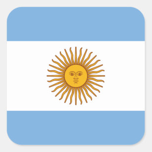 Argentinien-Flagge Quadratischer Aufkleber