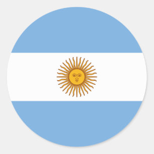 Argentinien-Flagge Runder Aufkleber