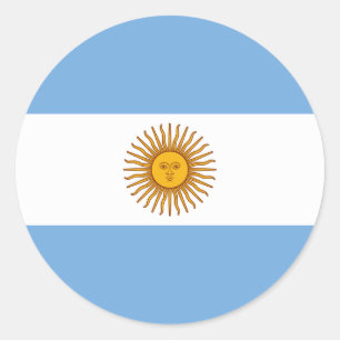 Argentinien-Flagge Runder Aufkleber