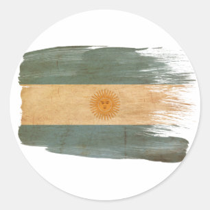 Argentinien-Flagge Runder Aufkleber