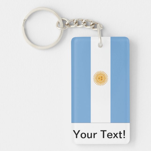 Argentinien-Flagge Schlüsselanhänger (Vorderseite)