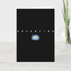Argentinien-Flagge Stolz Vintage Retro Fußball Bel Karte