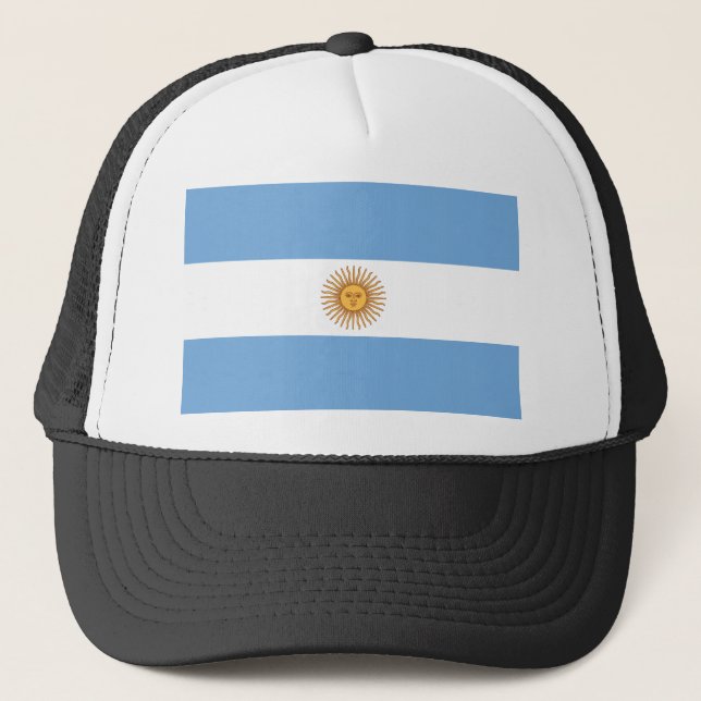 Argentinien-Flagge Truckerkappe (Vorderseite)