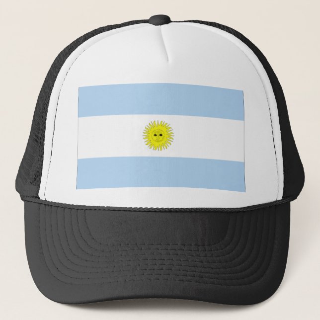 Argentinien-Flagge Truckerkappe (Vorderseite)