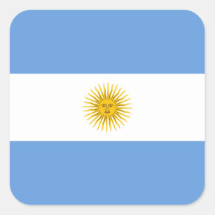 Argentinien-Flaggen-Aufkleber Quadratischer Aufkleber