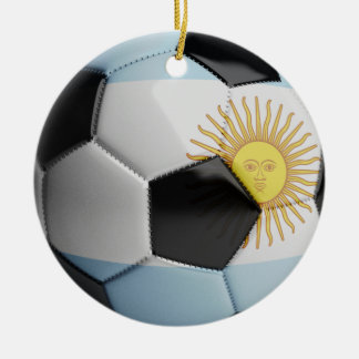 Argentinien-Flaggen-Fußball Keramik Ornament