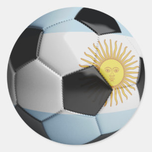Argentinien-Flaggen-Fußball Runder Aufkleber