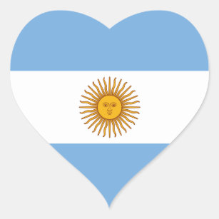 Argentinien-Flaggen-Herz-Aufkleber Herz-Aufkleber