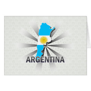 Argentinien-Flaggen-Karte 2,0