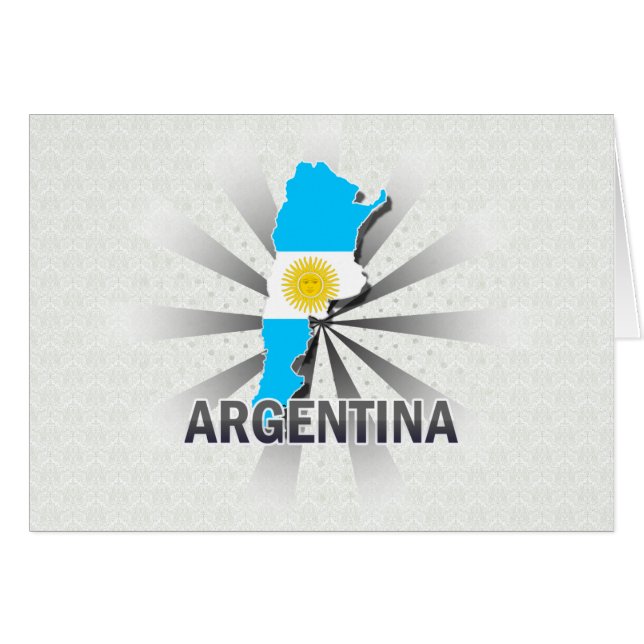 Argentinien-Flaggen-Karte 2,0 (Vorderseite (Horizontal))
