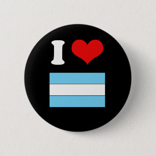 Argentinien-Flaggen-T-Shirt Button