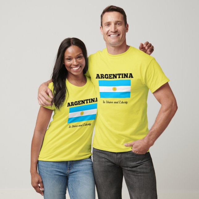 Argentinien - Flaggen und Motto T-Shirt (Unisex)