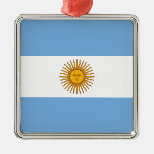 Argentinien-Flaggen-Verzierung Silbernes Ornament