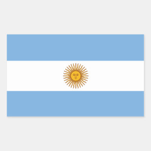 Argentinien - Flaggenaufkleber Bandeira Argentinie Rechteckiger Aufkleber