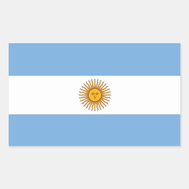 Argentinien - Flaggenaufkleber Bandeira Argentinie Rechteckiger Aufkleber (Vorderseite)