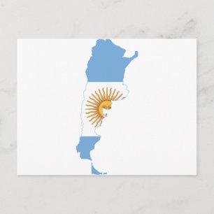 Argentinien Flaggenkarte AR Postkarte