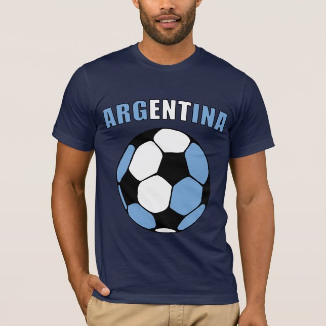 Argentinien Footy (dunkel) T-Shirt (Vorderseite)