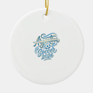 Argentinien Fußball 2026 Fußball Fett Land Typogra Keramik Ornament