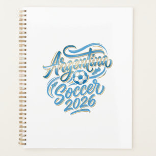 Argentinien Fußball 2026 Fußball Fett Land Typogra Planer