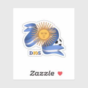 Argentinien Fußball D10S Fan Aufkleber
