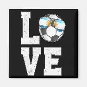 Argentinien Fußball Liebe Argentinien Fan Flagge T Magnet
