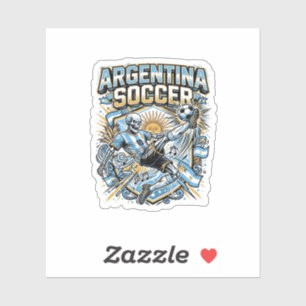 Argentinien Fußball Skelett Stürmer Nationen Poste Aufkleber