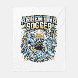 Argentinien Fußball Skelett Stürmer Nationen Poste Fleecedecke