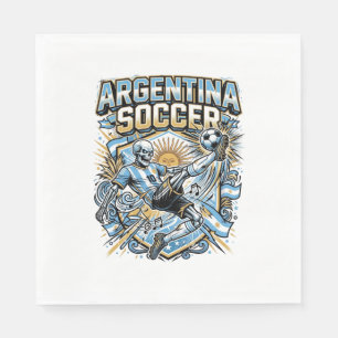 Argentinien Fußball Skelett Stürmer Nationen Poste Serviette