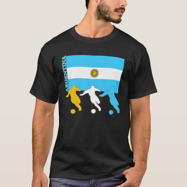 Argentinien-Fußball-Spieler T-Shirt (Vorderseite)