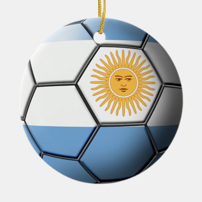 Argentinien-Fußball-Verzierung Keramik Ornament (Vorne)