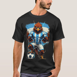 Argentinien Fußballfan-Flagge Vintage-Stolz Tier B T-Shirt