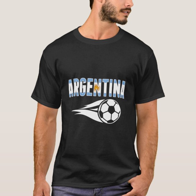 Argentinien Fußballfans Jersey Argentiniischer Fla T-Shirt (Vorderseite)