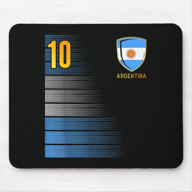 Argentinien Fußballfans Trikot argentinische Flagg Mousepad (Vorne)