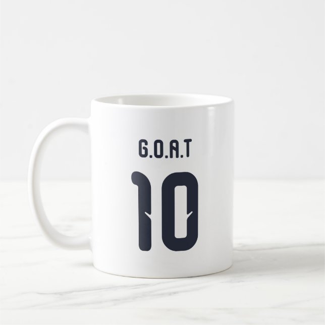 Argentinien G.O.A.T. Nummer 10 Kaffeetasse (Links)