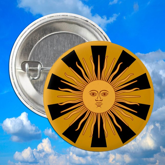 Argentinien Golden Sun, Sol de Mayo fashion Button (Von Creator hochgeladen)