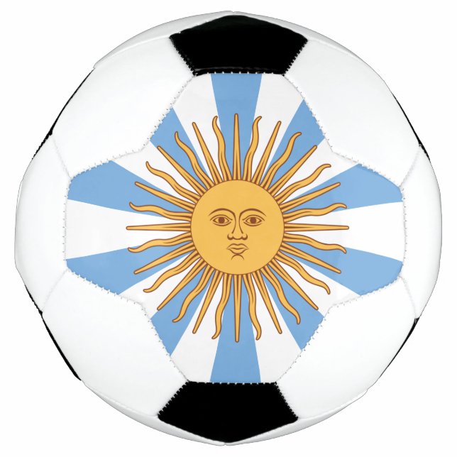 Argentinien Golden Sun, Sol de Mayo Flag / Sport Fußball (Vorderseite)